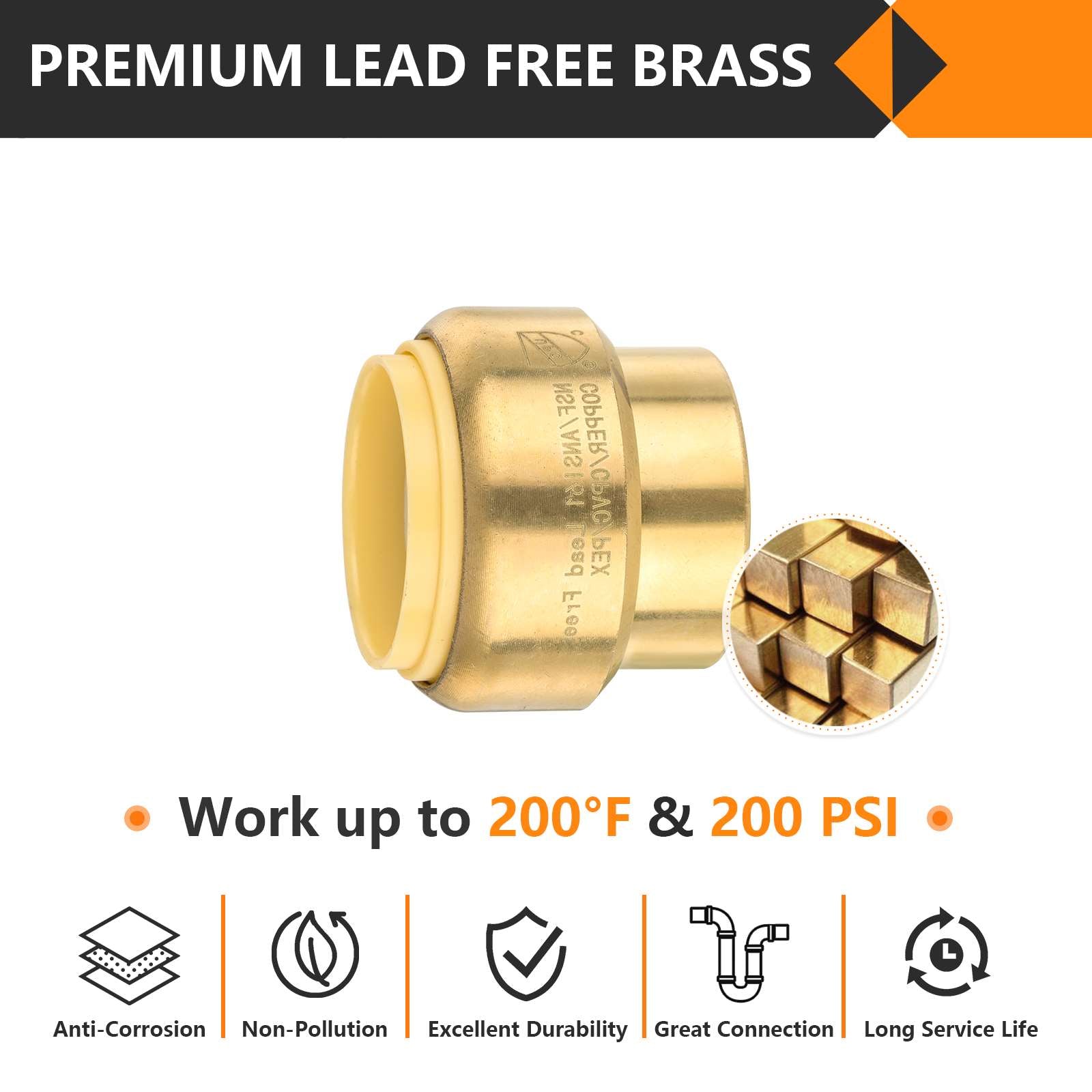 30 Pcs 1" Push Fit Plug (End Stop)