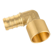 30 Pcs PEX-B Crimp 3/4" PEX x 1/2" Female Copper Sweat Elbow (Lead Free)