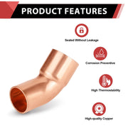 3/4" FTG x Copper 45° Street Elbow