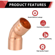 1-1/2" 45º Copper Elbow