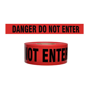 3 Mil Red Danger Do Not Enter Tape 3" X 1000'