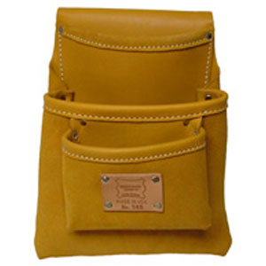 3-Pocket Professional Moccasin Leather Drywall Bag