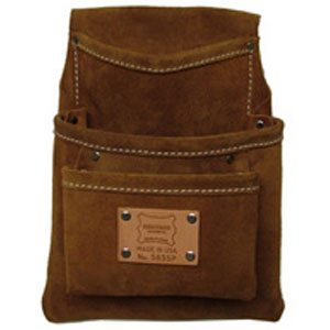 3-Pocket Professional Suede Leather Drywall Bag