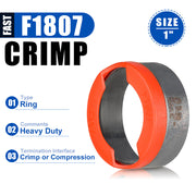 PEX Copper Rings 1", w/End Stop, 50 Pro Pack