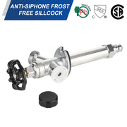 1/2" PEX Expansion x 3/4" Hose Bibb, 6" Anti Siphon Frost Free Sillcock