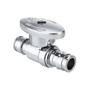 1/2" x 1/2" PEX Expansion Straight Stop Valve, 1/4 Turn (Lead Free)