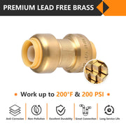 30 Pcs 3/4" x 3/4" Push Fit Coupling