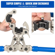 EFIELD Press Crimping Tool, with 1/2" 3/4" 1" Jaw For Propress Copper ittings And Copper Tube Connectionith 360 Degrees Rotating Head