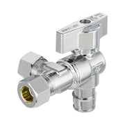 1/2" Pex-a Expansion (F1960) Inlet x 3/8" OD Compr. x 3/8" OD Compr. Split, Angle Stop Valve, Quarter Turn (Lead Free)