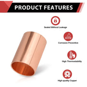 30 Pcs 2" Copper Coupling, No Stop at Wholesale Price