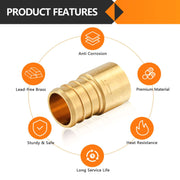 30 Pcs PEX-B Crimp 1" PEX x 3/4" Female Copper Sweat Sweat Coupling (Lead Free)