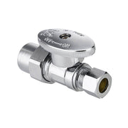 10 Pcs 1/2" CPVC x 3/8" OD Compr. Straight Stop Valve, 1/4 Turn (Lead Free)