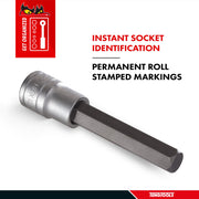 Teng Tools 3/4 Inch Drive Metric Hex Chrome Vanadium Sockets