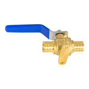 1" PEX Crimp Drop Ear Ball Valve, Blue (Lead Free)