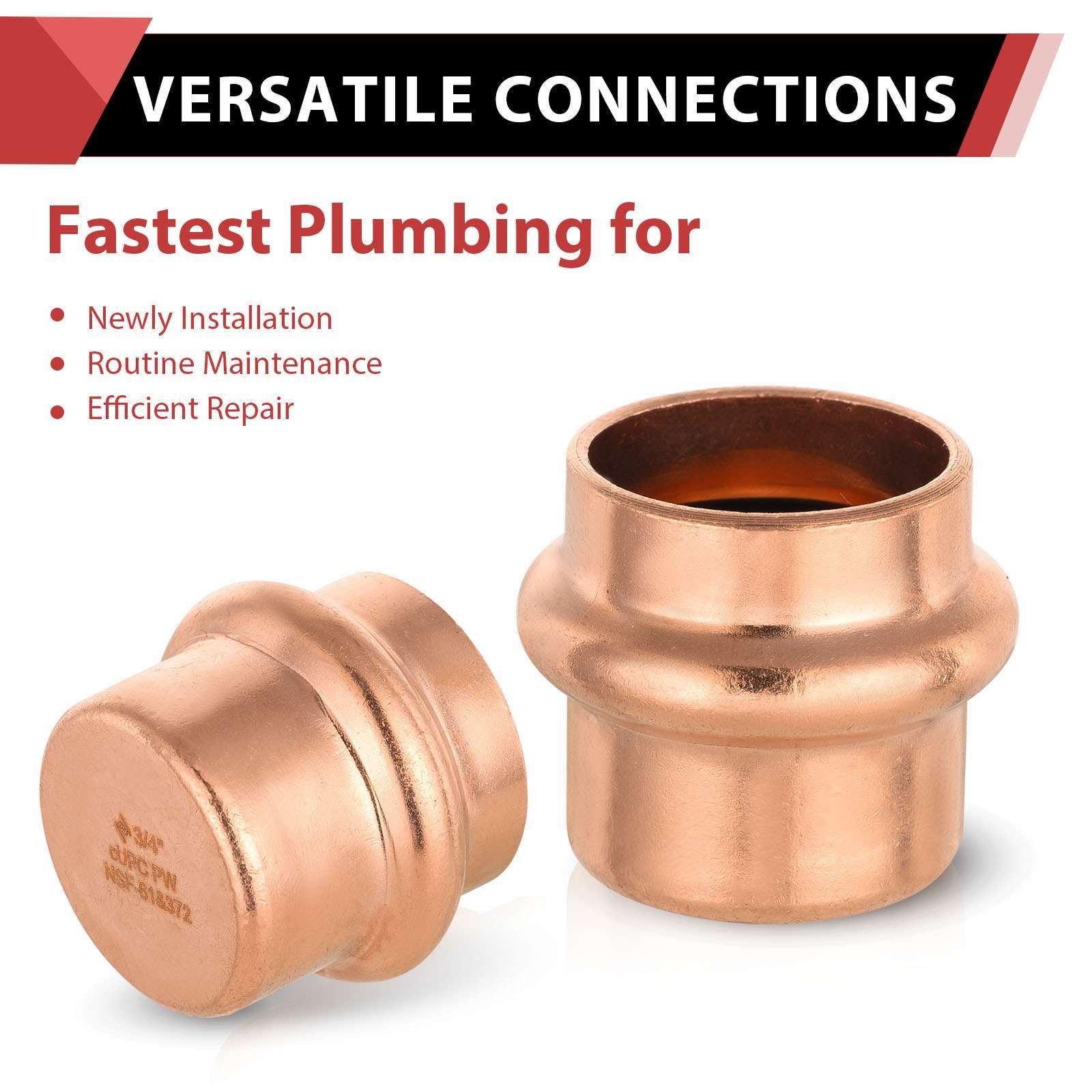 3/4" Copper Press Cap (Lead Free)