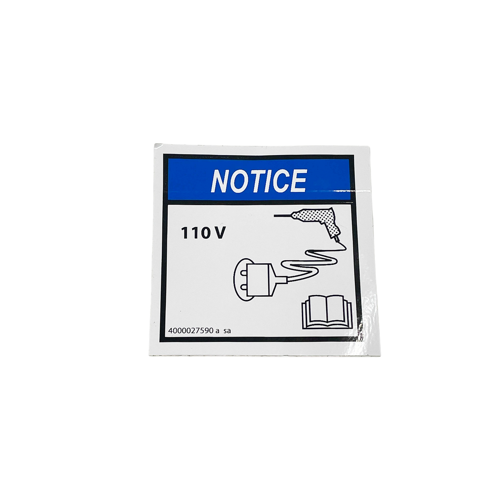 Haulotte 110V Notice Decal