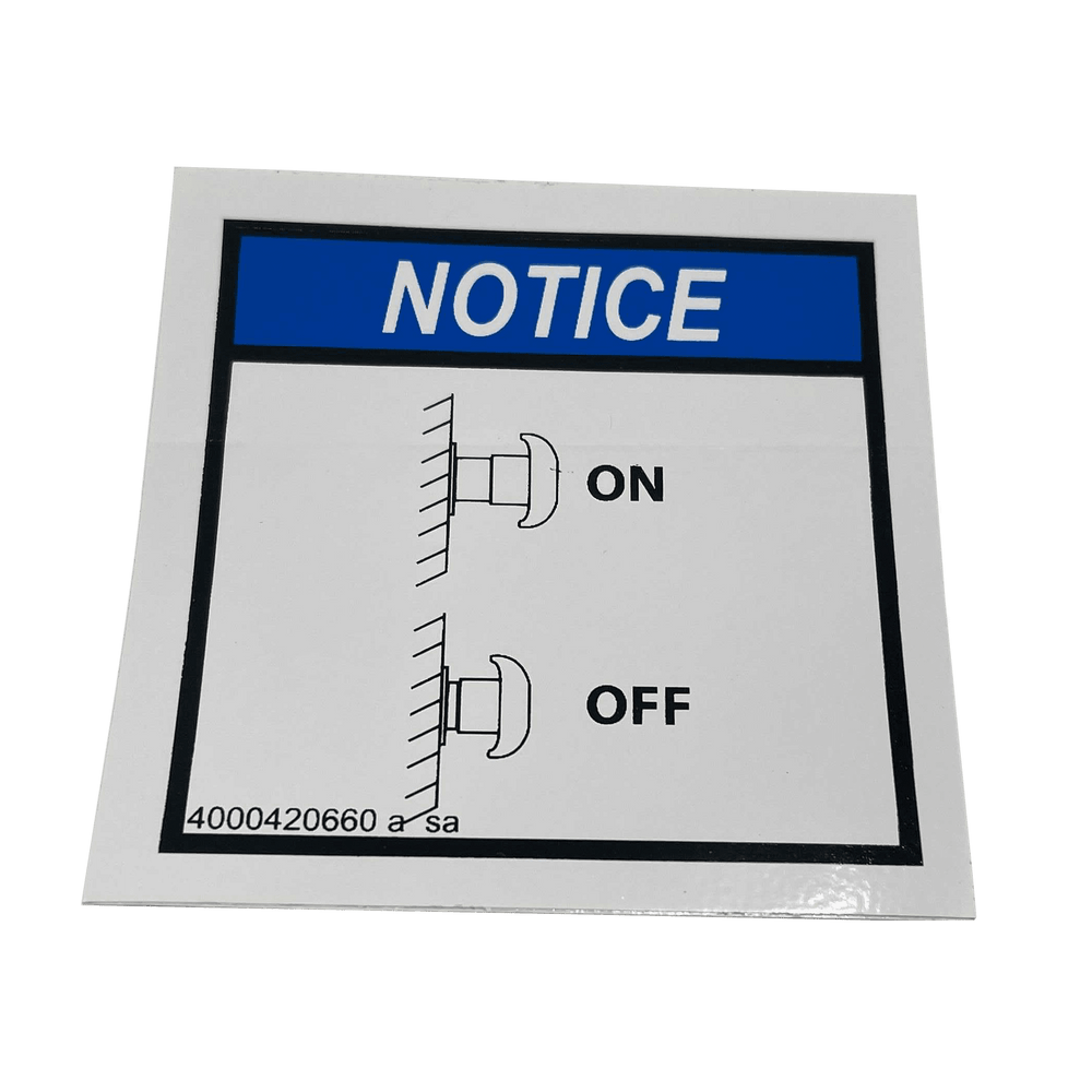 Haulotte Estop On Off Decal 4000420660