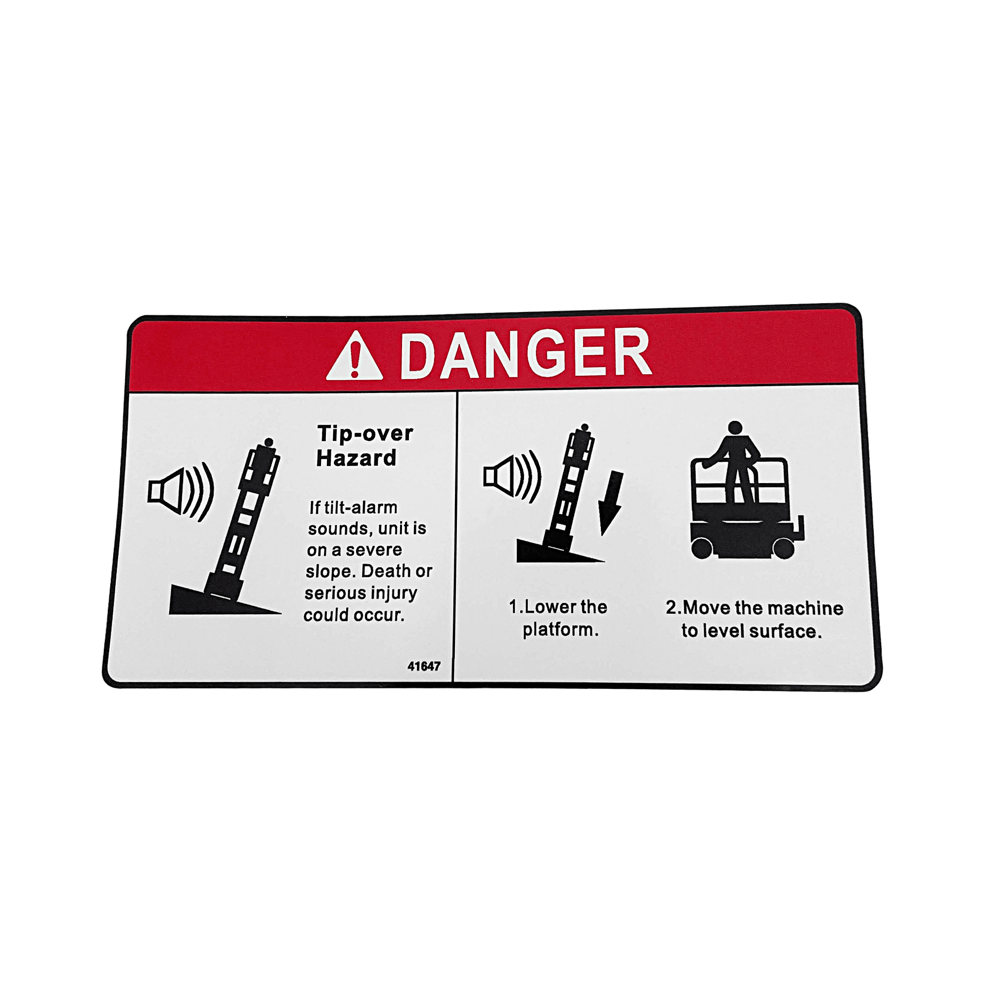 MEC Danger Tip Over 41647