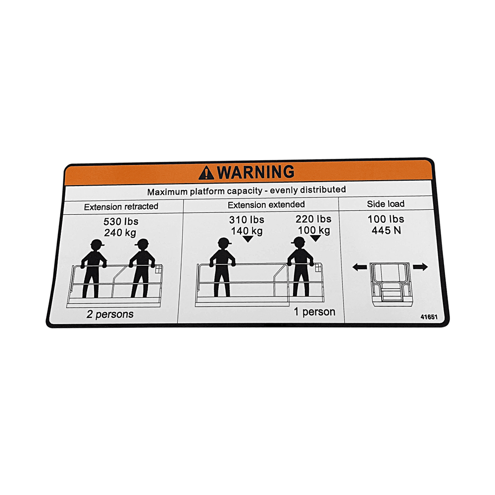 MEC Decal - Capacity 530 Lbs 41651