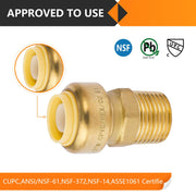 1/2" x 1/2" M Push Fit Male Adapter
