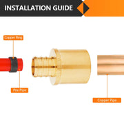 PEX-B Crimp 3/4" PEX x 1" Male Copper Sweat Adapter (Lead Free)
