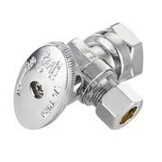 1/2" FIP x 3/8" OD Compr. Angle Stop Valve, 1/4 Turn (Lead Free)