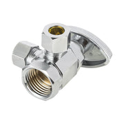 1/2" FIP x 3/8" OD Compr. x 3/8" OD Compr. Dual Angle Stop Valve, Multi Turn (Lead Free)