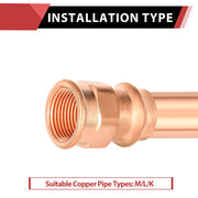 3/4" Press Copper x 3/4" Female Threaded Adapter (Lead Free)