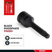 Teng Tools 1/2 Inch Drive Metric Torx TX Chrome Molybdenum Impact Sockets