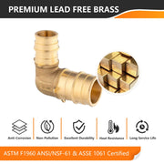PEX A Expansion 3/4" PEX x 1" PEX Elbow (Lead Free)