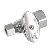 1/2" Nominal (5/8" OD) Compr. x 3/8" OD Compr. Straight Stop Valve, 1/4 Turn (Lead Free)