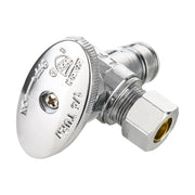 1/2" PEX Expansion x 3/8" OD Compr. Angle Stop Valve, 1/4 Turn (Lead Free)