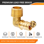 PEX A Expansion 3/4" PEX x 3/4" Male NPT Elbow (Lead Free)