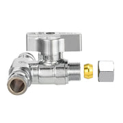 1/2" PEX Expansion x 1/2" PEX Expansion x 3/8" OD Compr. Tee Stop Valve, 1/4 Turn (Lead Free)