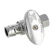 1/2" PEX Expansion x 3/8" OD Compr. Straight Stop Valve, 1/4 Turn (Lead Free)