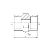 SS-5000-06-06 | 06 FP - 06 FP Straight, Stainless Steel