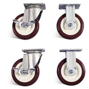 Jobsite Storage 6in Poly Caster Set with Brakes - 516
