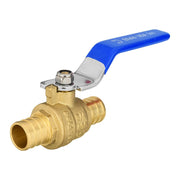 1/2" PEX Crimp X 1/2" MNPT Ball Valve, Blue (Lead Free)