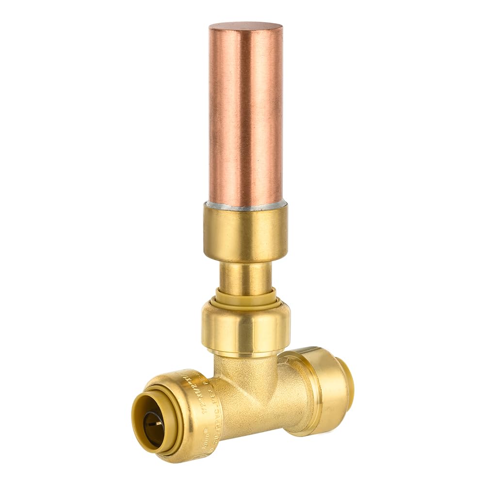 10 Pcs 1/2" Push Fit, Water Hammer Copper Arrestor Tee (MH-350)