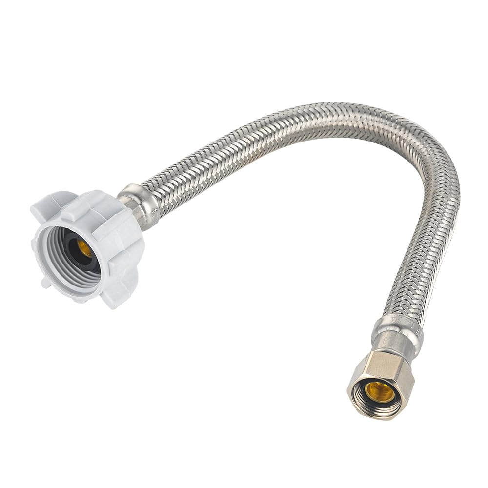 3/8" C x 7/8" BC, 16" SS Braided Toliet Hose