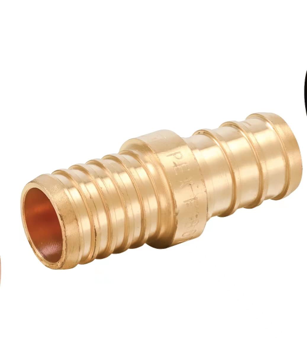 PEX-B Crimp 1/2-Inch Pex x 1/2-Inch PB Transition Brass Pex Coupling (Lead Free)