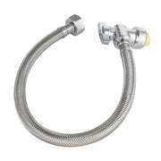 10 Pcs 18" 1/2" Push x 1/2" FIP Faucet Hose Connector,1/4-Turn, Angle
