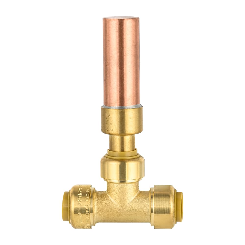 10 Pcs 1/2" Push Fit, Water Hammer Copper Arrestor Tee (MH-350)