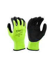 Kiwi Foam Latex Palm Coated Polyester Knit Neon Grip Gloves [52300]