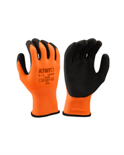 Kiwi Foam Latex Palm Coated Polyester Knit Orange Grip Gloves [52400]