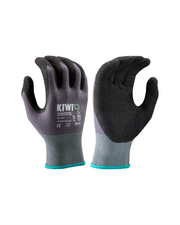 Kiwi PUD Palm Coated Nylon/Spandex Knit Grey Grip Gloves [53100]
