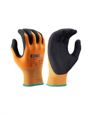 Kiwi PUD Palm Coated Nylon Knit Orange Grip Gloves [53300]