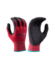Kiwi PUD Palm Coated Nylon Knit Red Grip Gloves [53400]