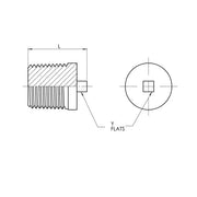 5406-SHP-12 | 12 Square Head Pipe Plug, Carbon Steel