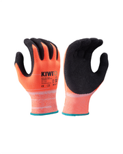 Kiwi A4 Cut Resistant Nitrile Palm Coated Polyethylene Blend Knit Orange Grip Gloves [54200]